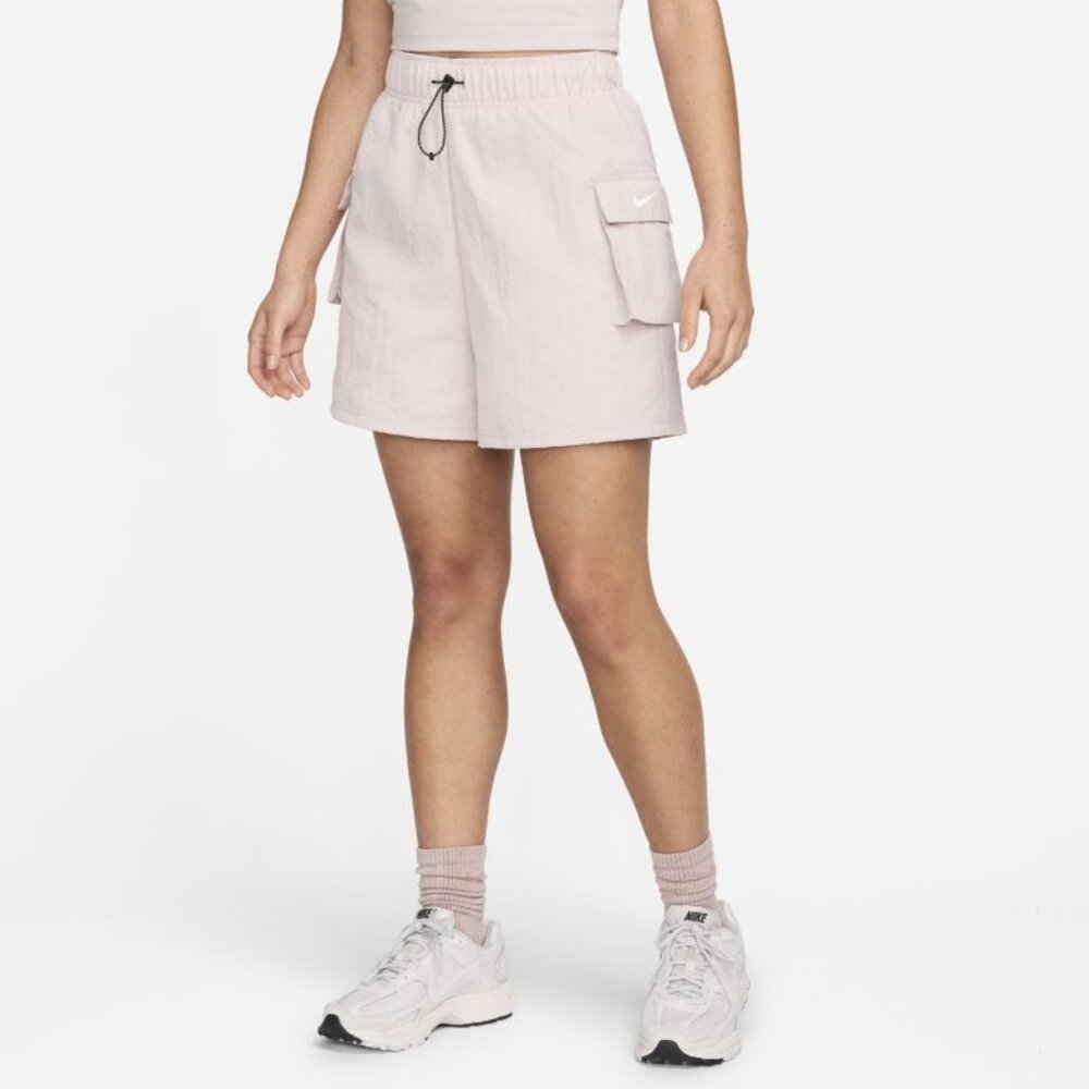 Nike Womens Essential Woven High-Rise Shorts DM6247-019 Purple Size Small